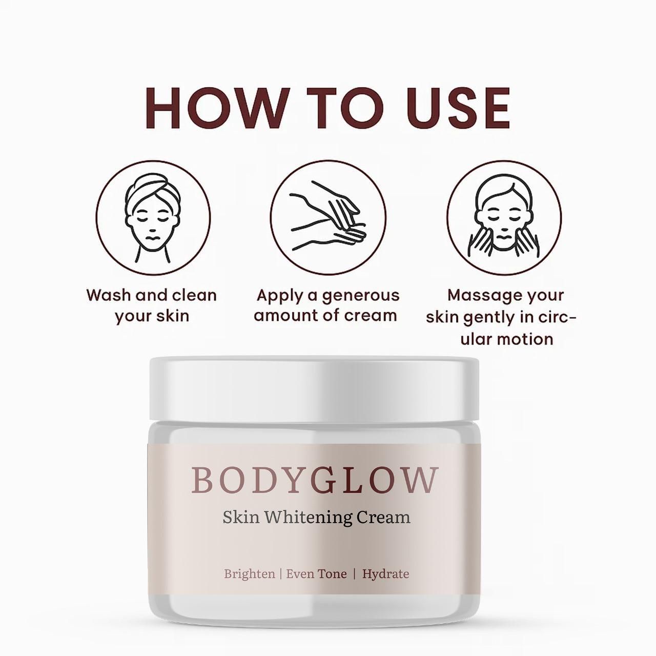 BODYGLOW Skin Whitening Cream 100g (Pack of 2)