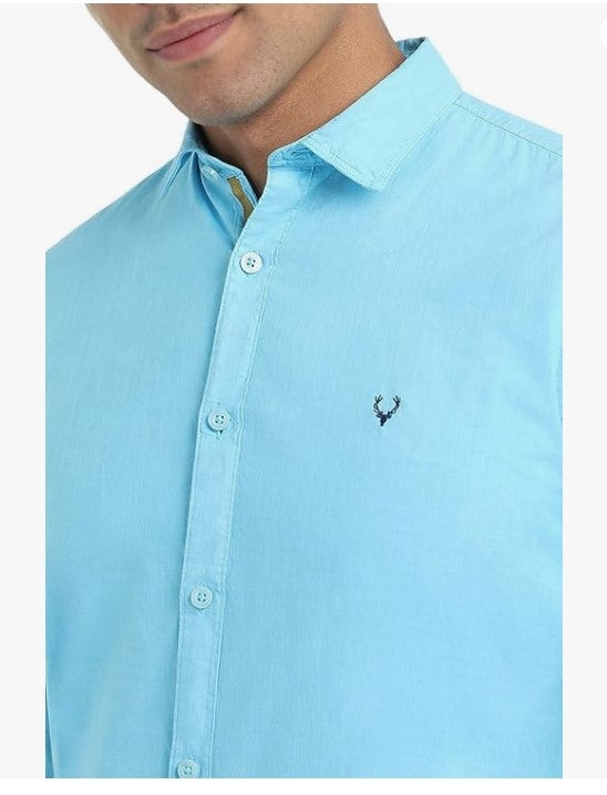 Aqua Blue Shirt & White Pent Jean's For Men