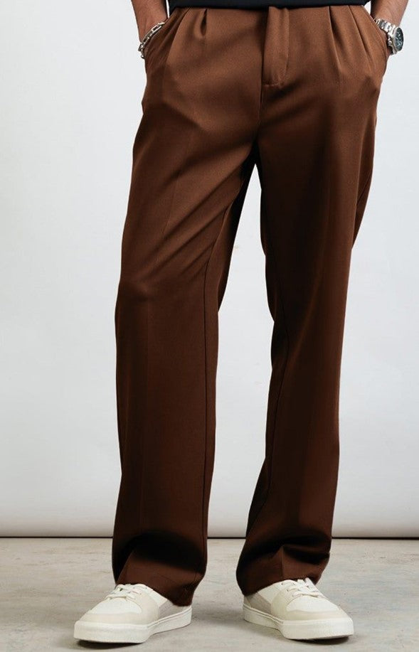 Men's Korean Pants & Crochet Semi Sheer Shirt