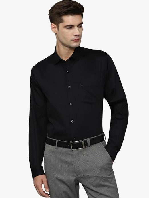 Men Slim Fit Formal Pent & Cotton Plain Shirt