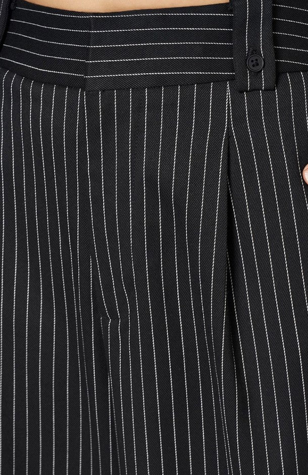 V-Neck Wrap Crop Top & High-Rise Pleated Trousers