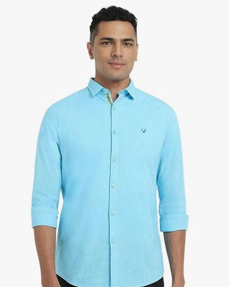 Aqua Blue Shirt & White Pent Jean's For Men